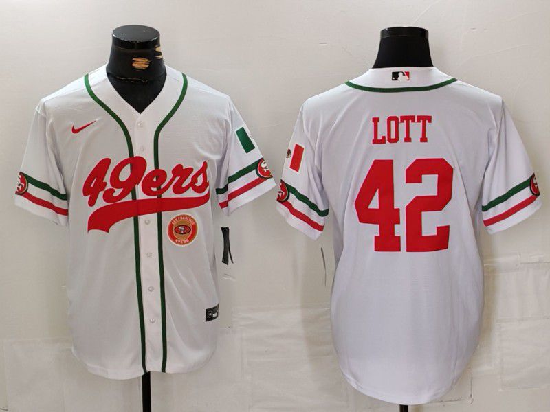 Men San Francisco 49ers #42 Lott White Joint Name 2024 Nike Limited NFL Jersey style 3